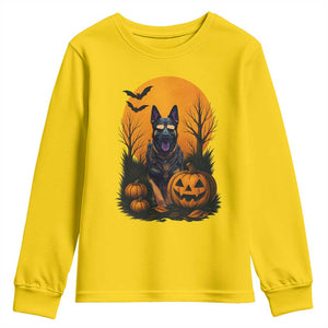 Cool German Shepherd Police Dog Celebrate Halloween Youth Sweatshirt TS12 Daisy Print Your Wear