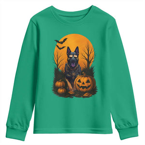 Cool German Shepherd Police Dog Celebrate Halloween Youth Sweatshirt TS12 Irish Green Print Your Wear