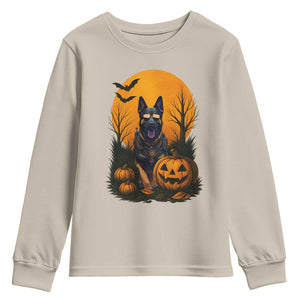 Cool German Shepherd Police Dog Celebrate Halloween Youth Sweatshirt TS12 Sand Print Your Wear