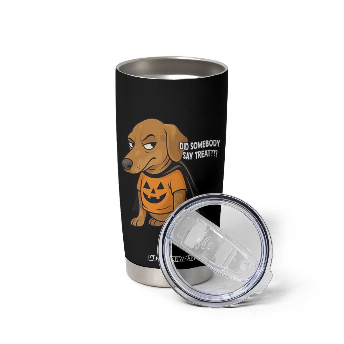 Halloween Dachshund Dog Tumbler Cup Did Somebody Say Treat Meme TS12 Print Your Wear