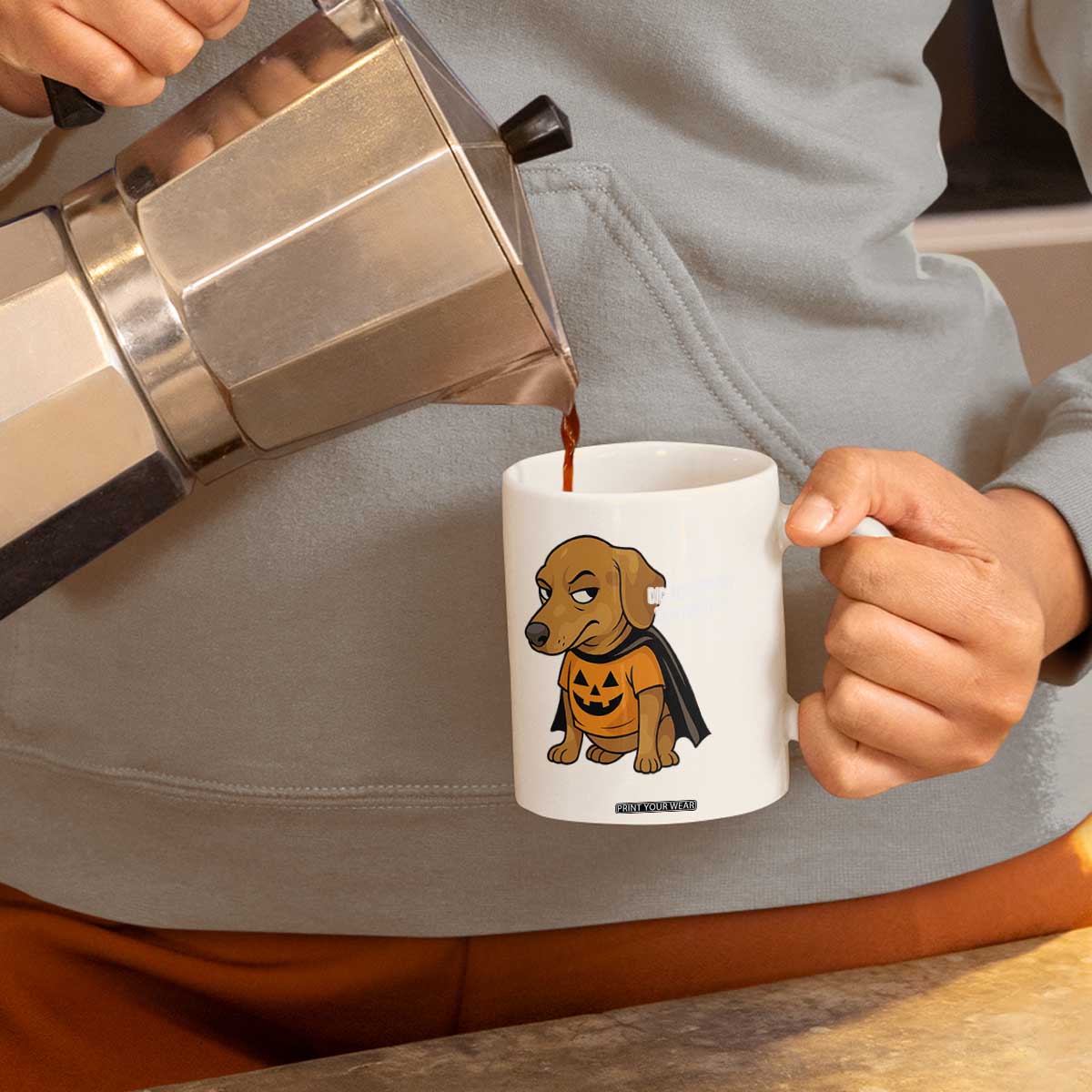 Halloween Dachshund Dog Coffee Mug Did Somebody Say Treat Meme TS12 Print Your Wear