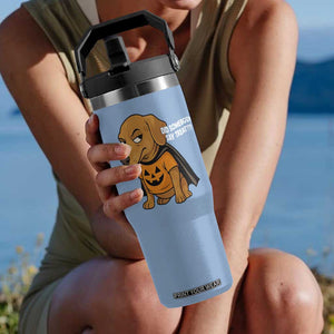 Halloween Dachshund Dog Flip Straw Tumbler Did Somebody Say Treat Meme TS12 One Size: 30 oz Light Blue Print Your Wear