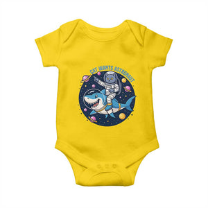 Funny Space Cat Wants Astronaut Baby Onesie Sharks Sci fi Fan Universe TS12 Daisy Print Your Wear