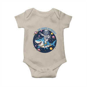 Funny Space Cat Wants Astronaut Baby Onesie Sharks Sci fi Fan Universe TS12 Sand Print Your Wear
