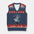 Funny Space Cat Wants Astronaut V-Neck Knit Sweater Vest Sharks Sci fi Fan Universe TS12 Navy Red Print Your Wear