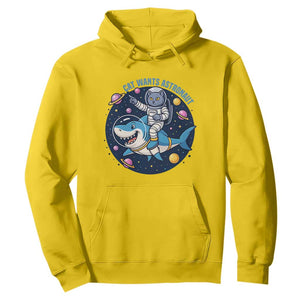 Funny Space Cat Wants Astronaut Hoodie Sharks Sci fi Fan Universe TS12 Daisy Print Your Wear