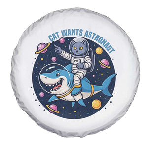 Funny Space Cat Wants Astronaut Spare Tire Cover Sharks Sci fi Fan Universe TS12 Print Your Wear