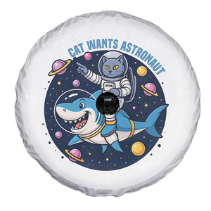 Funny Space Cat Wants Astronaut Spare Tire Cover Sharks Sci fi Fan Universe TS12 Print Your Wear
