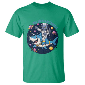Funny Space Cat Wants Astronaut T Shirt Sharks Sci fi Fan Universe TS12 Irish Green Print Your Wear