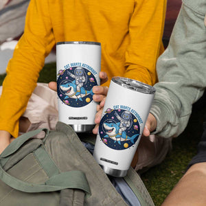 Funny Space Cat Wants Astronaut Tumbler Cup Sharks Sci fi Fan Universe TS12 Print Your Wear