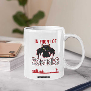 I Would Push You in Front Of Zombies To Save My Cat Coffee Mug Halloween Cat TS12 Print Your Wear