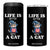 Halloween Kitty 4 in 1 Can Cooler Tumbler Cute Life Is Better With A Cat TS12 One Size: 16 oz Black Print Your Wear