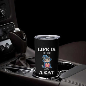 Halloween Kitty Tumbler Cup Cute Life Is Better With A Cat TS12 Print Your Wear