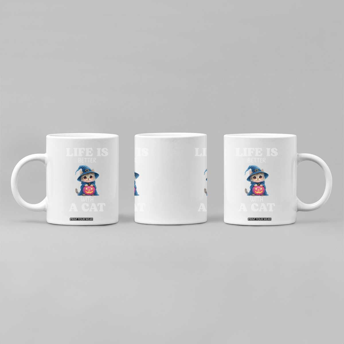 Halloween Kitty Coffee Mug Cute Life Is Better With A Cat TS12 Print Your Wear