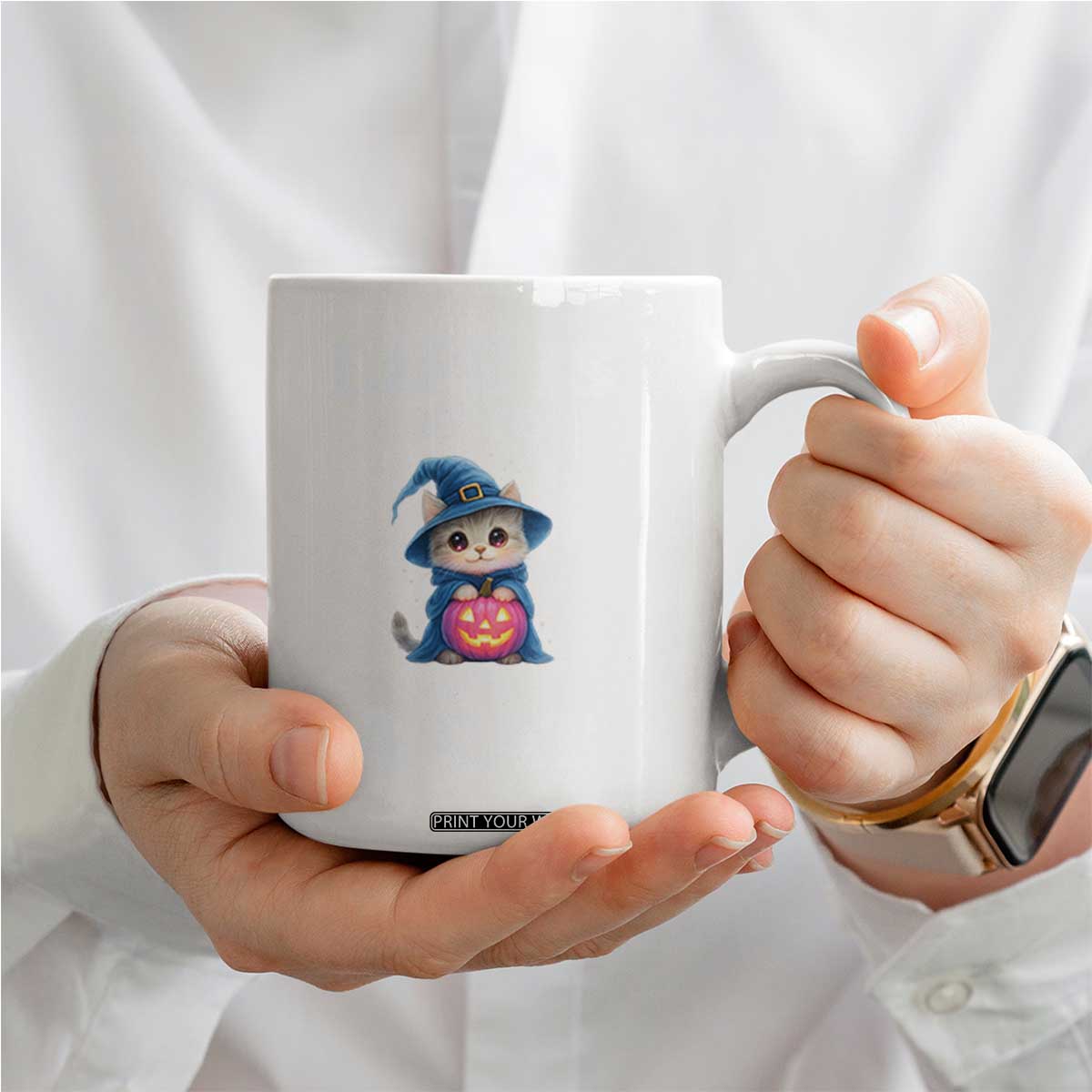 Halloween Kitty Coffee Mug Cute Life Is Better With A Cat TS12 Print Your Wear