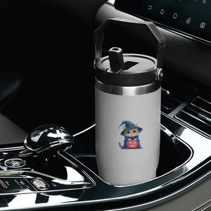 Halloween Kitty Flip Straw Tumbler Cute Life Is Better With A Cat TS12 Print Your Wear