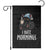 Funny I Hate Mornings Garden Flag Cute Lazy Cat Drink Coffee TS12 Black Print Your Wear