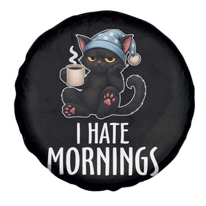 Funny I Hate Mornings Spare Tire Cover Cute Lazy Cat Drink Coffee TS12 Print Your Wear