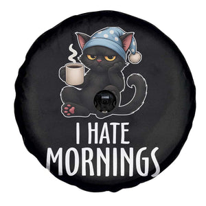 Funny I Hate Mornings Spare Tire Cover Cute Lazy Cat Drink Coffee TS12 Print Your Wear