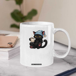 Funny I Hate Mornings Coffee Mug Cute Lazy Cat Drink Coffee TS12 Print Your Wear