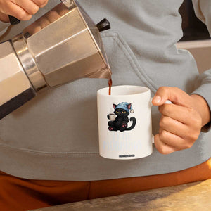Funny I Hate Mornings Coffee Mug Cute Lazy Cat Drink Coffee TS12 Print Your Wear