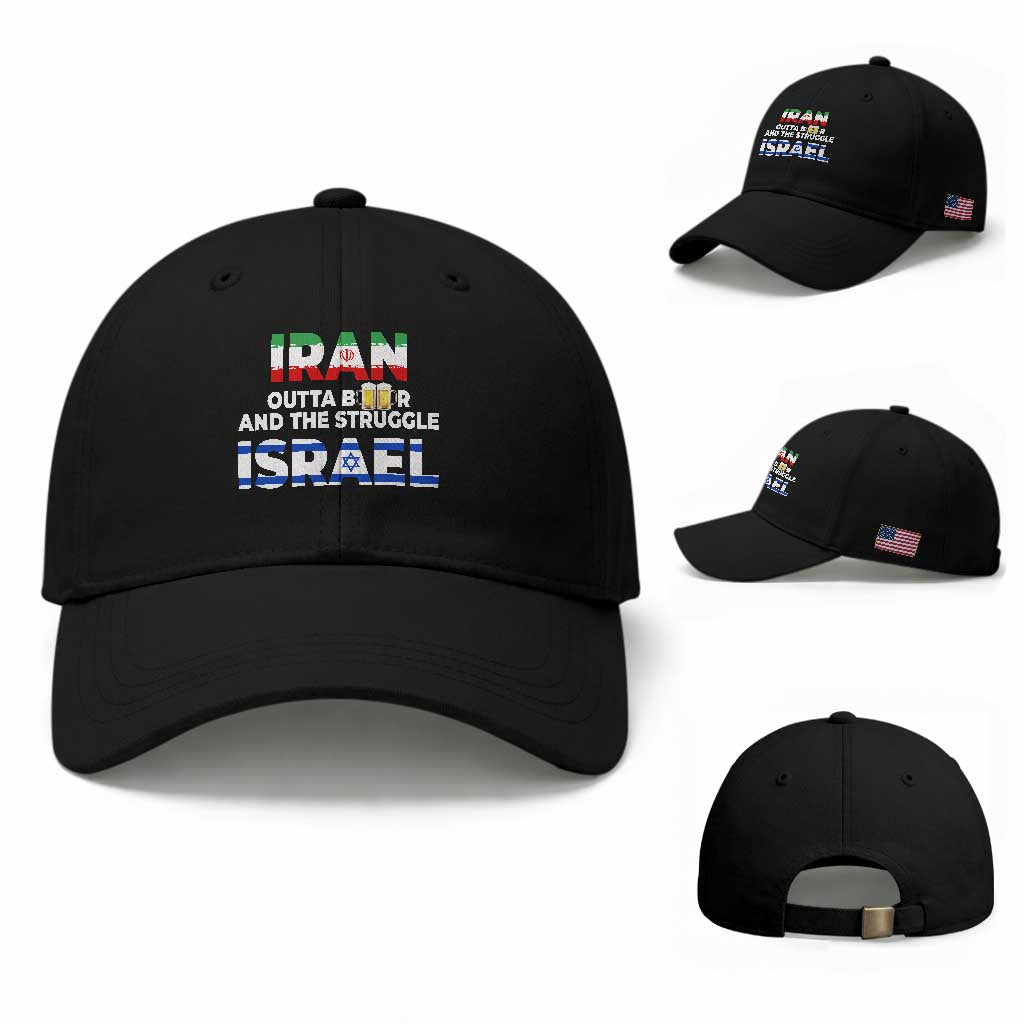Funny Geopolitical Satire Iran Outta Beer Israel Struggle Baseball Cap