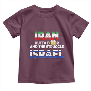 Funny Geopolitical Satire Iran Outta Beer Israel Struggle Toddler T Shirt