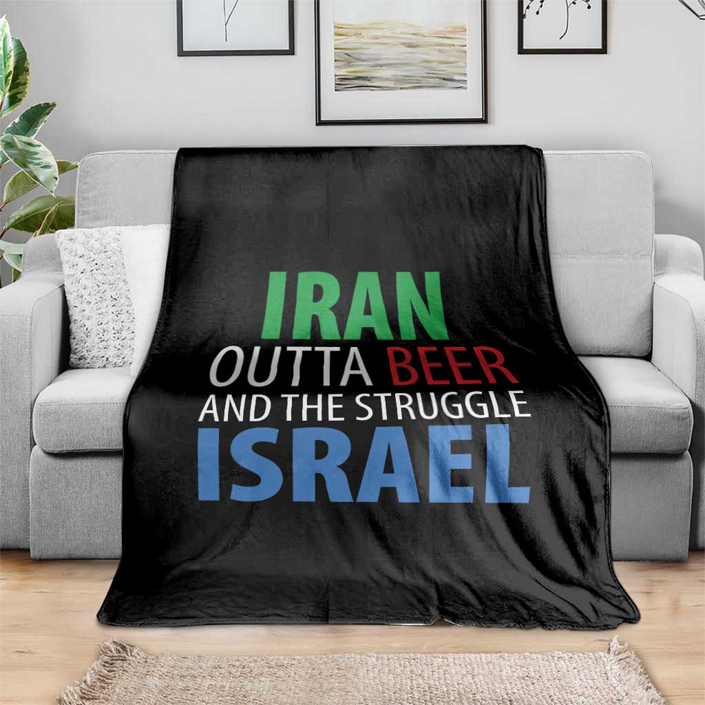 Iran And Israel Political Satire Throw Blanket The Great Beer Struggle