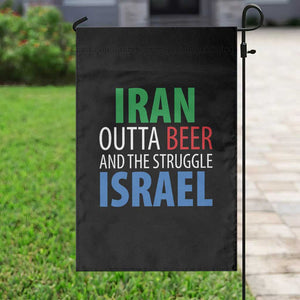 Iran And Israel Political Satire Garden Flag The Great Beer Struggle