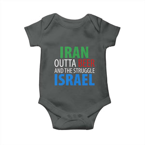 Iran And Israel Political Satire Baby Onesie The Great Beer Struggle