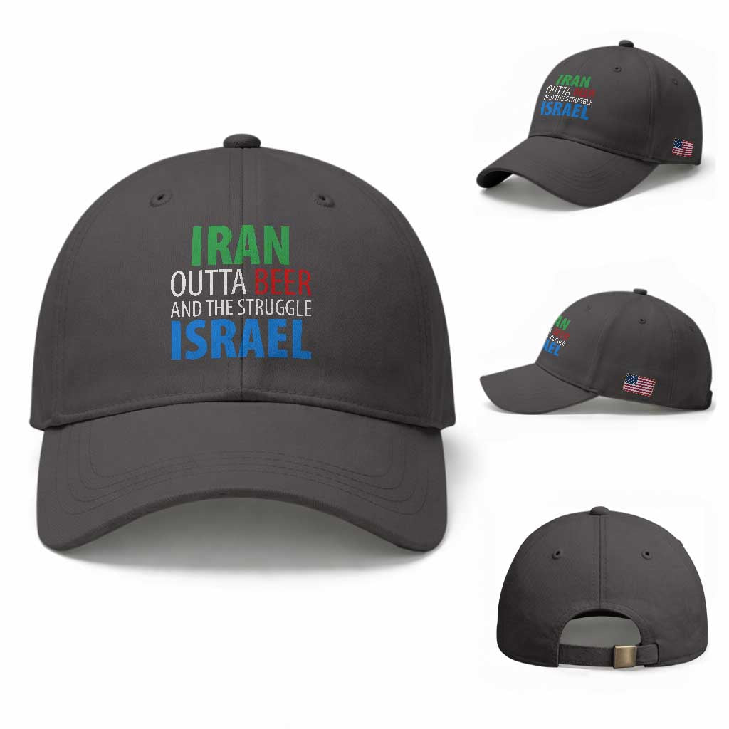 Iran And Israel Political Satire Baseball Cap The Great Beer Struggle