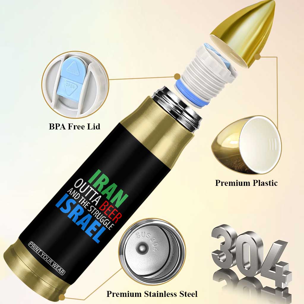 Iran And Israel Political Satire Bullet Tumbler The Great Beer Struggle