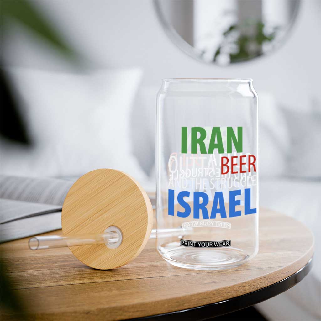 Iran And Israel Political Satire Glass Can The Great Beer Struggle