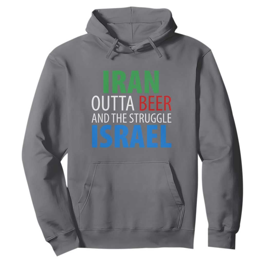 Iran And Israel Political Satire Hoodie The Great Beer Struggle
