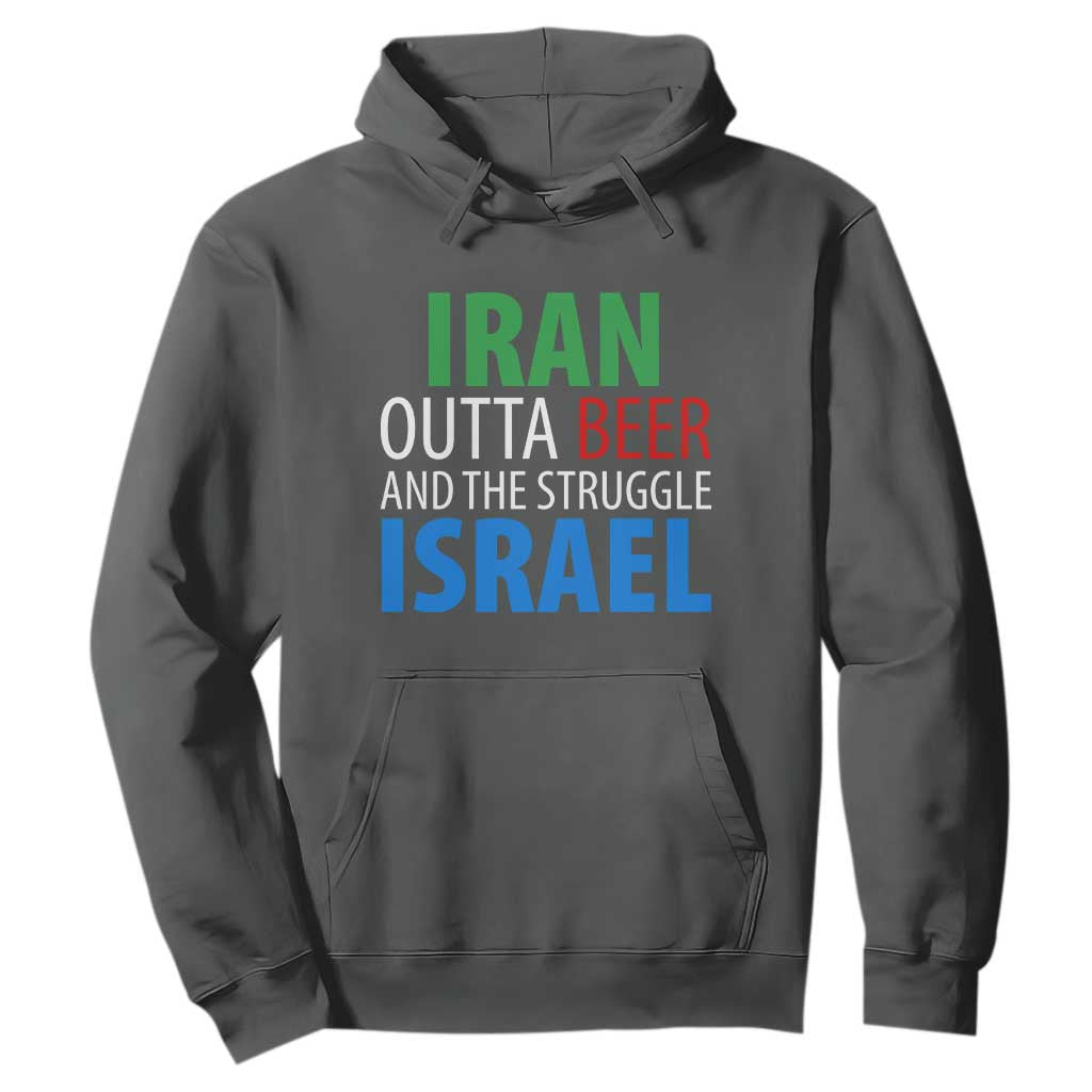 Iran And Israel Political Satire Hoodie The Great Beer Struggle