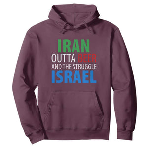 Iran And Israel Political Satire Hoodie The Great Beer Struggle