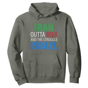 Iran And Israel Political Satire Hoodie The Great Beer Struggle