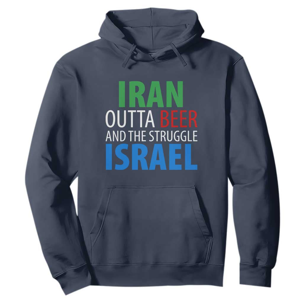Iran And Israel Political Satire Hoodie The Great Beer Struggle
