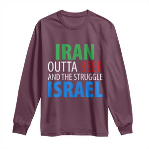 Iran And Israel Political Satire Long Sleeve Shirt The Great Beer Struggle