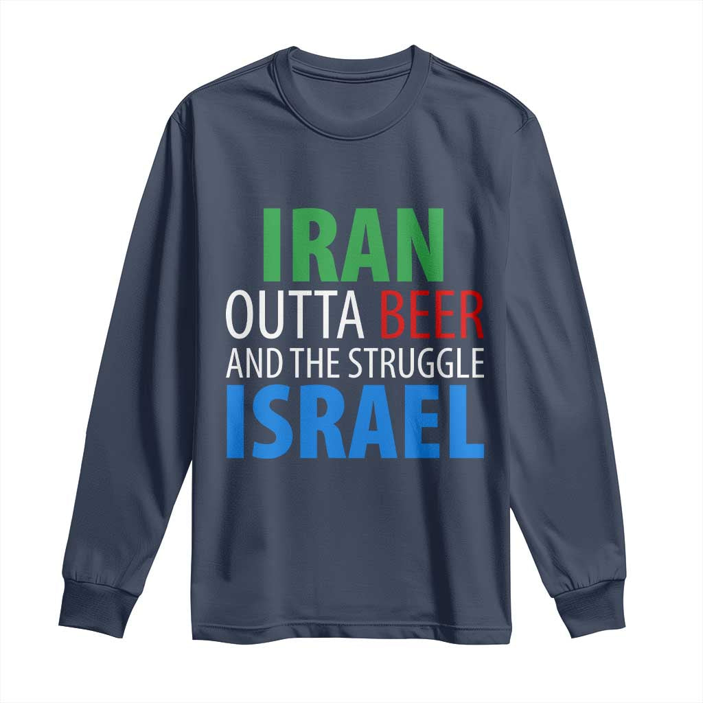 Iran And Israel Political Satire Long Sleeve Shirt The Great Beer Struggle