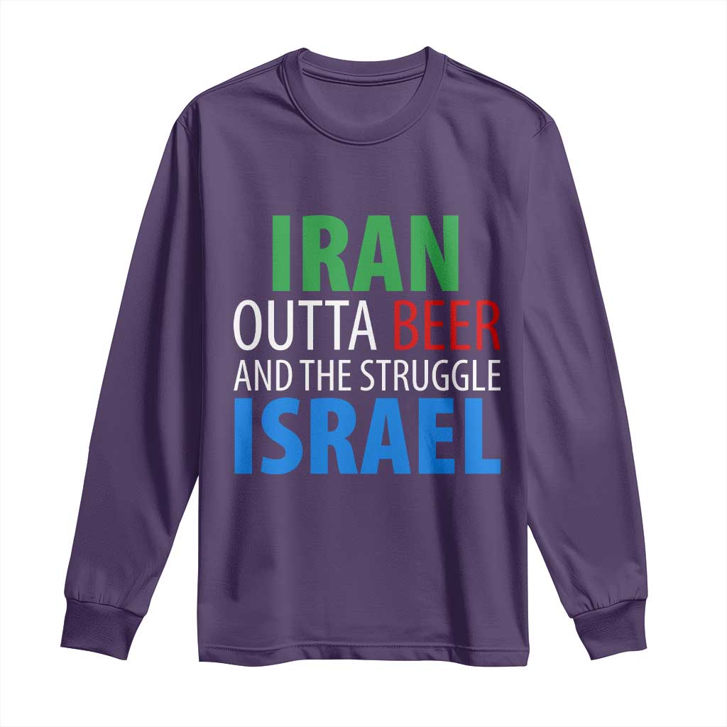 Iran And Israel Political Satire Long Sleeve Shirt The Great Beer Struggle