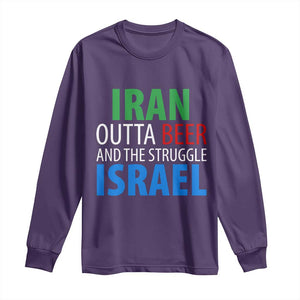 Iran And Israel Political Satire Long Sleeve Shirt The Great Beer Struggle