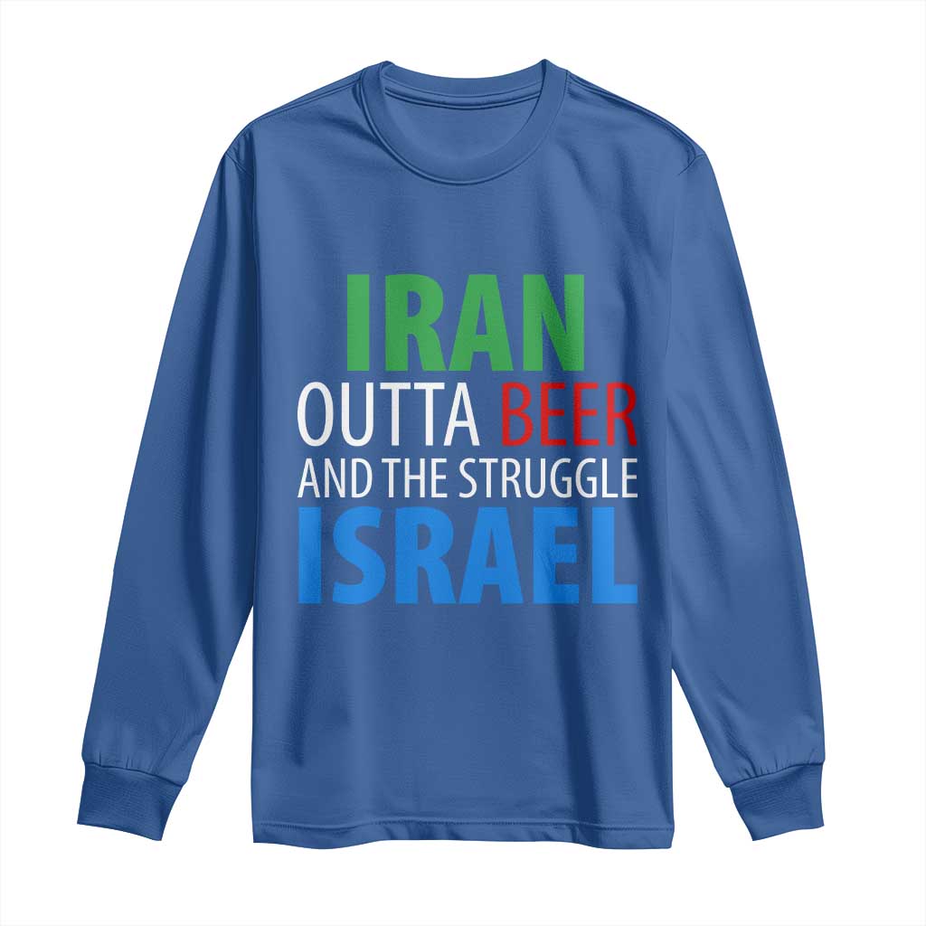 Iran And Israel Political Satire Long Sleeve Shirt The Great Beer Struggle