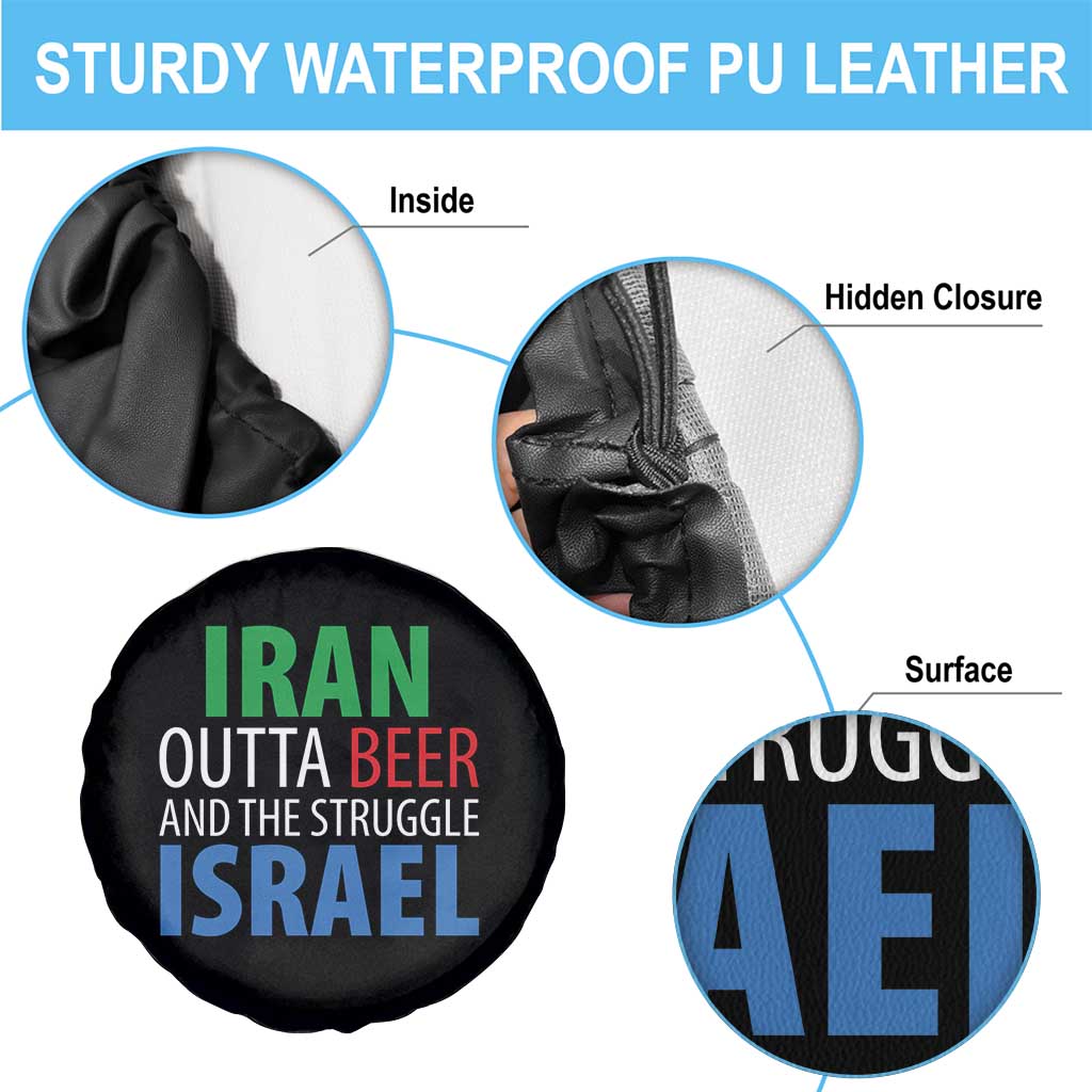 Iran And Israel Political Satire Spare Tire Cover The Great Beer Struggle