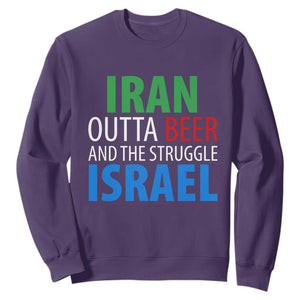 Iran And Israel Political Satire Sweatshirt The Great Beer Struggle