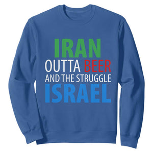 Iran And Israel Political Satire Sweatshirt The Great Beer Struggle