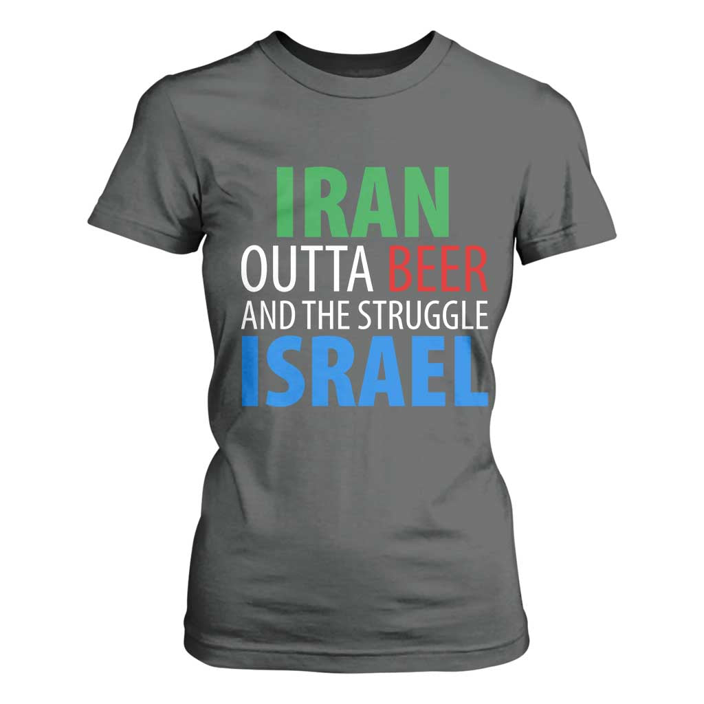 Iran And Israel Political Satire T Shirt For Women The Great Beer Struggle
