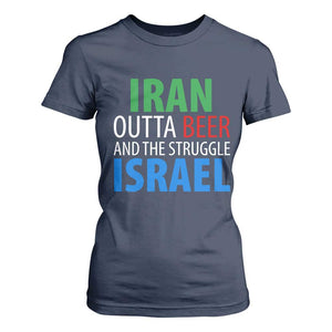 Iran And Israel Political Satire T Shirt For Women The Great Beer Struggle