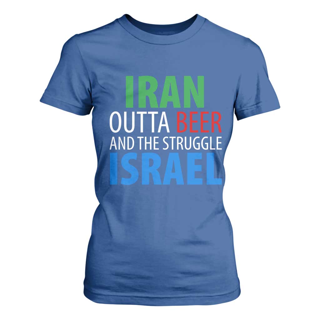Iran And Israel Political Satire T Shirt For Women The Great Beer Struggle