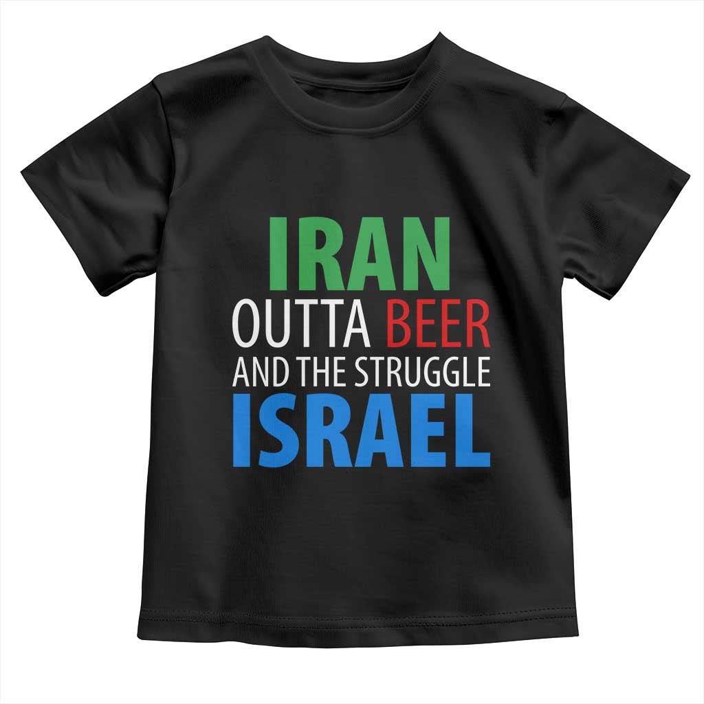 Iran And Israel Political Satire Toddler T Shirt The Great Beer Struggle TS12 Black Print Your Wear